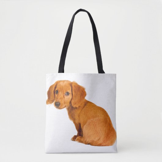 Voeg je eigen aangepaste dog foto-deachshund-pop t tote bag (Voorkant)