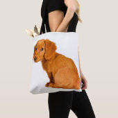 Voeg je eigen aangepaste dog foto-deachshund-pop t tote bag (Dichtbij)