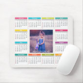 Voeg je eigen aangepaste foto 2024 kalender | Mous Muismat (Met muis)