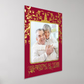 Voeg je eigen aangepaste foto 50th Wedding-Jubileu Folie Afdrukken (Laagn)