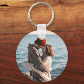 Voeg je eigen aangepaste foto dubbelzijdig toe sleutelhanger (Achterkant)