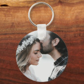 Voeg je eigen aangepaste foto dubbelzijdig toe sleutelhanger (Voorkant)