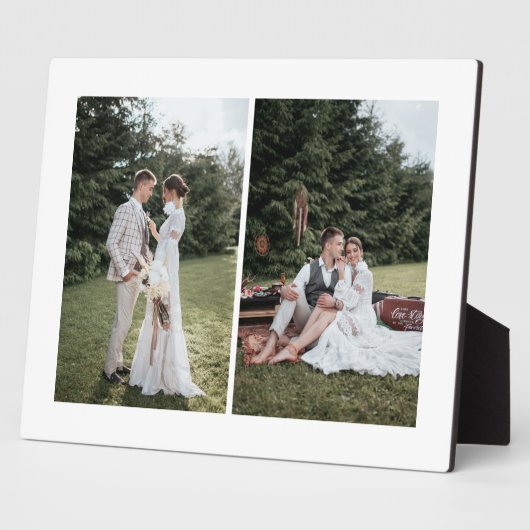 Voeg je eigen aangepaste fotocollage 2 toe fotoplaat (Zijkant)