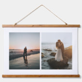 Voeg je eigen aangepaste fotocollage 2 toe hangend wandkleed (Voorkant)