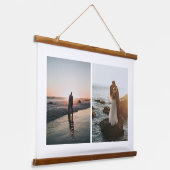 Voeg je eigen aangepaste fotocollage 2 toe hangend wandkleed (Gebogen)