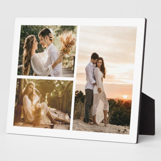 Voeg je eigen aangepaste fotocollage 3 toe fotoplaat (Zijkant)