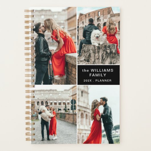 Voeg je eigen aangepaste fotocollage toe 4 planner (Voorkant)