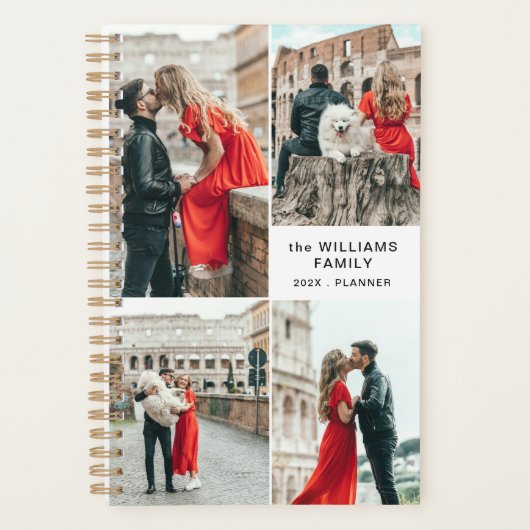 Voeg je eigen aangepaste fotocollage toe 4 planner (Voorkant)