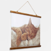 Voeg je eigen | Aangepaste kattenfoto Hangend Wandkleed (Gebogen)