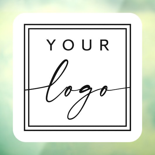 Voeg je eigen aangepaste logo afgeronde vierkant t raamsticker (Vel 3)