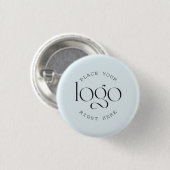 Voeg je eigen aangepaste Logo Retro lichtblauw toe Ronde Button 3,2 Cm (Voorkant /achterkant)