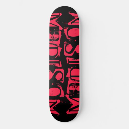Voeg je eigen aangepaste naam aan aangepast neonro persoonlijk skateboard (Voorkant)