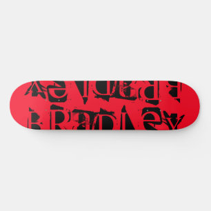 Voeg je eigen aangepaste naam aan aangepast rood z persoonlijk skateboard