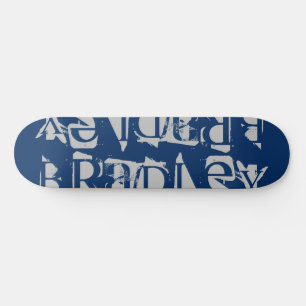 Voeg je eigen aangepaste naam aan de eigen blauwe persoonlijk skateboard