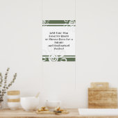 Voeg je eigen aangepaste prijsopgave toe met bloem poster (Keuken)