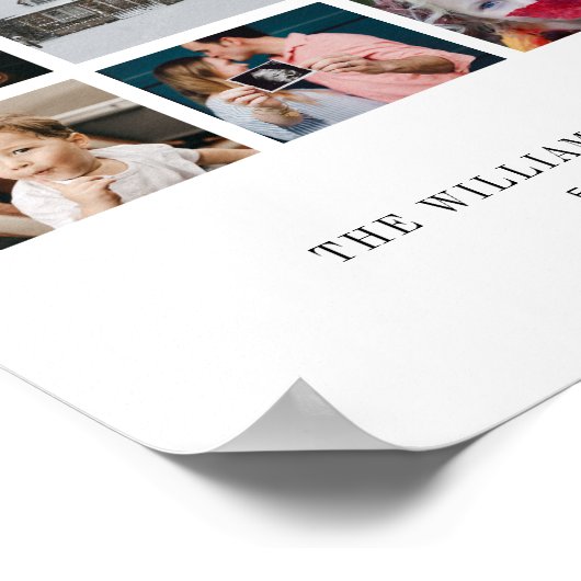 Voeg je eigen aangepaste reeks 9 fotocollage toe poster (Hoek)