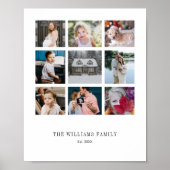 Voeg je eigen aangepaste reeks 9 fotocollage toe poster (Voorkant)