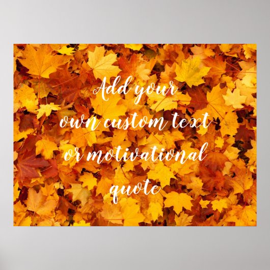 Voeg je eigen aangepaste tekst of Motivatie prijso Poster (Voorkant)