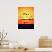 Voeg je eigen aangepaste tekst of Motivatie prijso Poster (Keuken)