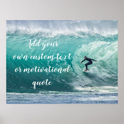 Voeg je eigen aangepaste tekst of Motivatie prijso Poster (Voorkant)