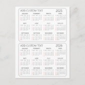 Voeg je eigen aangepaste tekst toe 2025 -2026 Kale Feestdagenkaart (Voorkant)