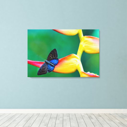 Voeg je eigen Afbeelding foto template aangepaste  Canvas Afdruk (Insitu (Houten vloer))