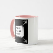 Voeg je eigen Afbeelding fotosjabloon Creëer toe Mok (Voorkant links)