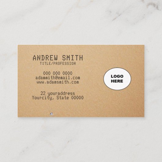 Voeg je eigen afbeelding hihello Visitekaartje toe (Achterkant)