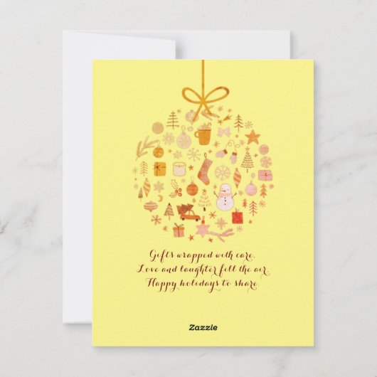 Voeg je eigen Afbeelding kerst Kaart! Feestdagenkaart (Achterkant)