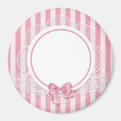 Voeg je eigen Afbeelding of tekst toe Roze kantmag Magneet (Voorkant)