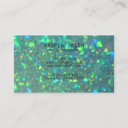 Voeg je eigen afbeelding opaal Visitekaartje toe (Achterkant)