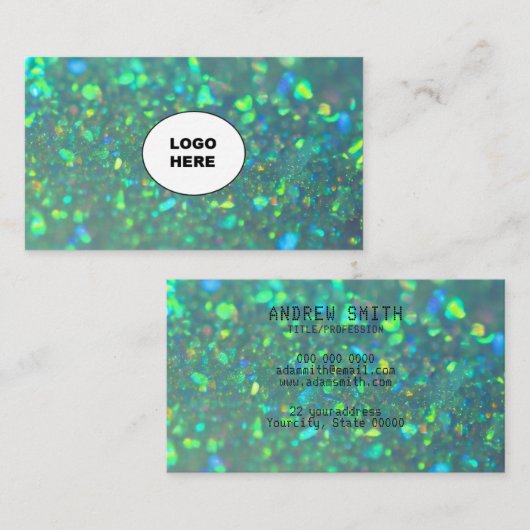 Voeg je eigen afbeelding opaal Visitekaartje toe (Voorkant / Achterkant)