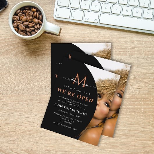 Voeg Je Eigen Afbeelding Toe Elegant Modern Zwart Flyer