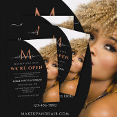 Voeg Je Eigen Afbeelding Toe Elegant Modern Zwart Flyer