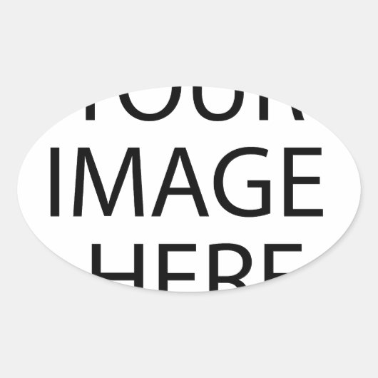 Voeg je eigen afbeelding toe ovale sticker (Voorkant)