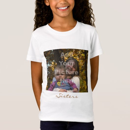 Voeg je eigen Afbeelding Tshirt zussen toe (Voorkant)