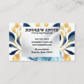 Voeg je eigen afbeeldingen sierbloemen Visitekaart Visitekaartje (Achterkant)