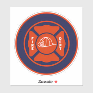 Voeg je eigen afdeling Tekstbrand toe Sticker