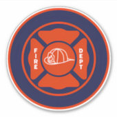 Voeg je eigen afdeling Tekstbrand toe Sticker (Voorkant)