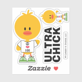 Voeg je eigen afstand ultra runner chick sticker