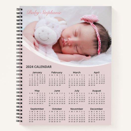 Voeg je eigen Baby Photo 2024 kalender toe | NOTIT Notitieboek (Voorkant)