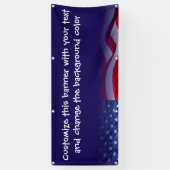 Voeg je eigen bericht banner vlag 26 toe (Verticaal)