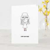 Voeg je eigen bericht en naam toe|Stomme Whimsical Kaart (Gele Bloem)