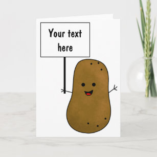 Voeg je eigen bericht toe, aardappel kaart