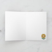 Voeg je eigen bericht toe, Happy Sunflower Kaart (Binnen)