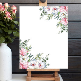 Voeg je eigen bericht toe magnolia blush pink whit poster
