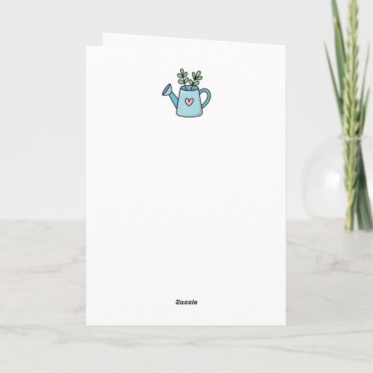 Voeg je eigen bericht toe, Schattige water geven k Kaart (Achterkant)