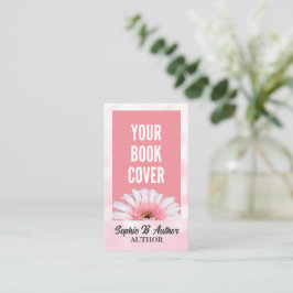 Voeg je eigen boek toe Hoesje Promotie Roze Auteur Visitekaartje