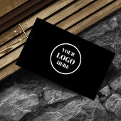Voeg je eigen Circle Logo Business Black & White t Visitekaartje