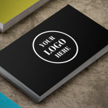 Voeg je eigen Circle Logo Business Black & White t